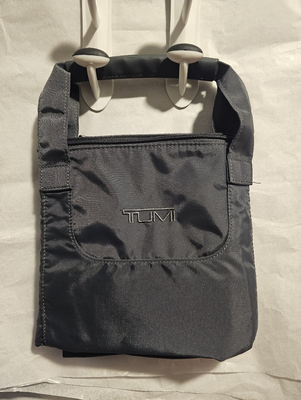 TUMI "Just In Case" Foldable Travel Lightweight Tote in Grey NWOT